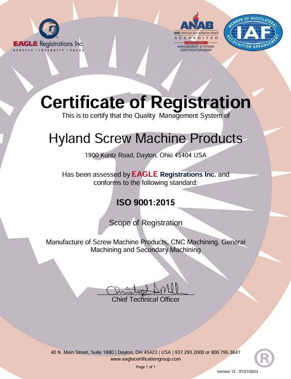 Services - Hyland Screw Machine Products
